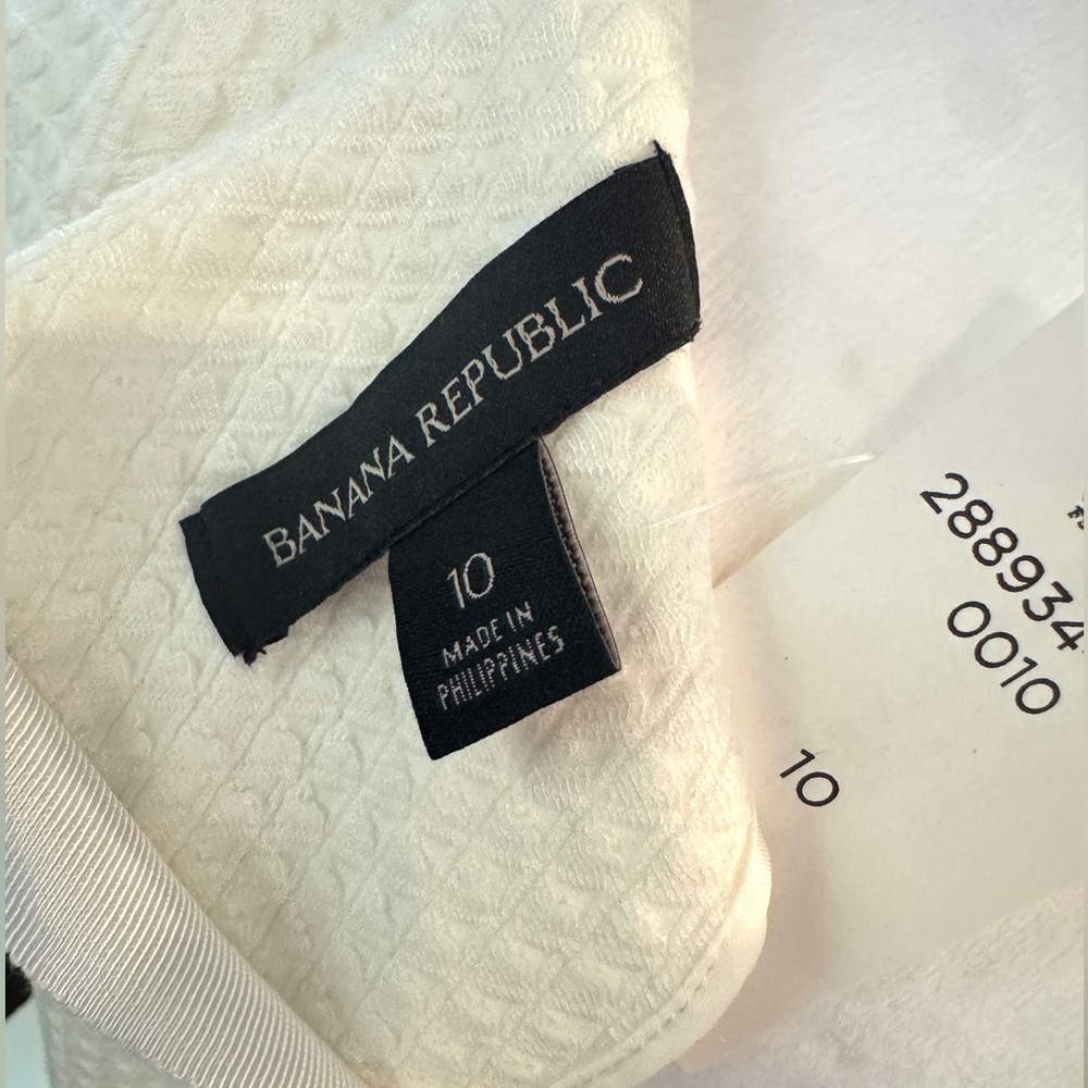 Banana Republic Cream Textured Midi Dress - Picture 5 of 5